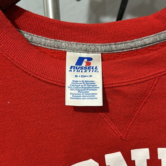 Red early two thousands Russell Athletics Cornell crew neck - Ivy League - Picture 3 of 3